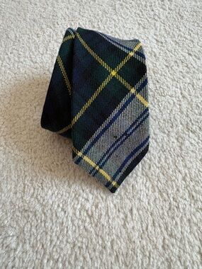 Vintage The Scotch House Gordon Dress Tartan wool tie 54” preppy academia FLAW